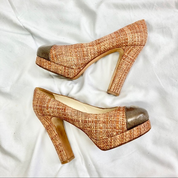 ⚡️⚡️ HOST PICK ⚡️⚡️Chanel raffia pumps size 37.5 - Picture 2 of 11